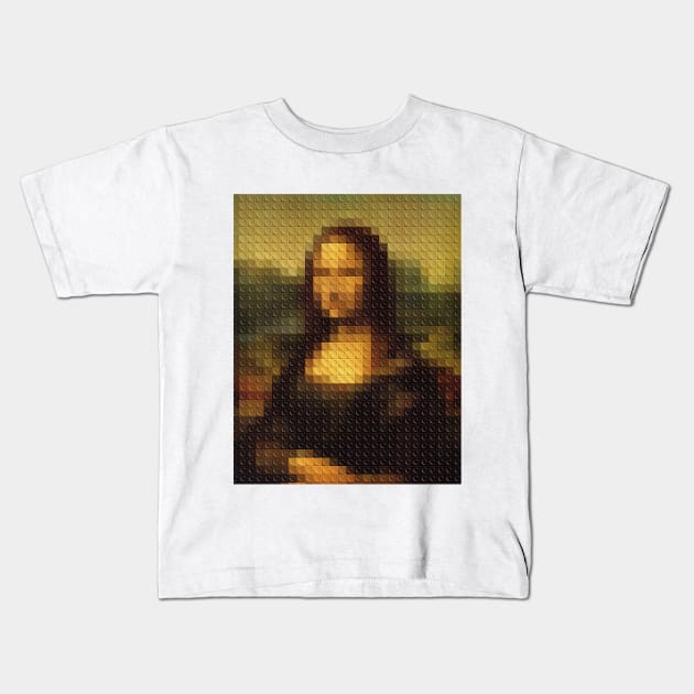 Brick Monalisa Kids T-Shirt by WildSloths